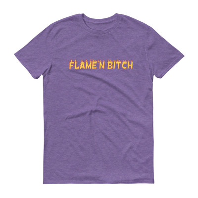 Flame'n bitch purple unisex short-sleeve t-shirt