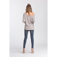 Off-the-Shoulder Fuzzy Top - Thumbnail 3