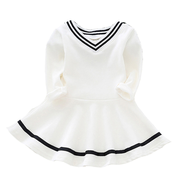 Cream V-Neck Tennis Dress