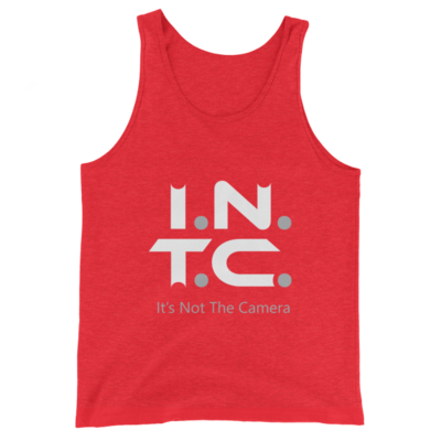 "it's not the camera" (unisex cut colored tank)