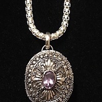 Sterling Silver Poison Locket with Gemstone  - Thumbnail 3