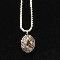 Sterling Silver Poison Locket with Gemstone  - Thumbnail 4