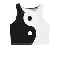 CYBER PUNK YIN YANG CROP TOP - Thumbnail 2