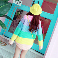 PASTEL RAINBOW KNIT HIGH NECK JUMPER - Thumbnail 1