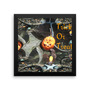 Fractal Traced Trick or Treat Pumpkins Framed poster-1