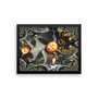 Fractal Traced Trick or Treat Pumpkins Framed poster-3