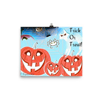Boo Halloween Photo paper poster