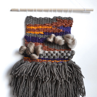 Wall Weaving, Small Wall Weaving, Bohemian Home Decor, Boho Style, Wall Art, Autumn Decor, Canadian Shop - Thumbnail 1