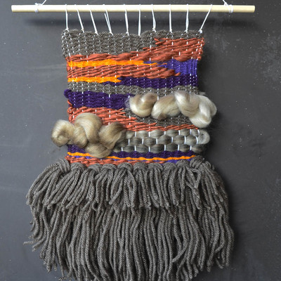 Wall weaving, small wall weaving, bohemian home decor, boho style, wall art, autumn decor, canadian shop