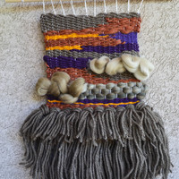 Wall Weaving, Small Wall Weaving, Bohemian Home Decor, Boho Style, Wall Art, Autumn Decor, Canadian Shop - Thumbnail 4