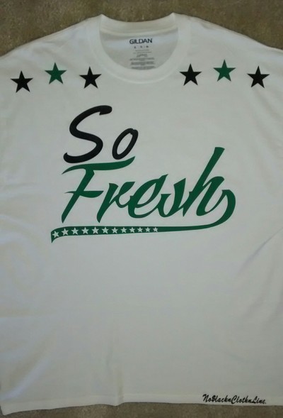 So Fresh (White,Black&MoneyGreen) T-shirt.