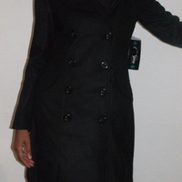 Long Double-breasted Pea Coat - Thumbnail 1