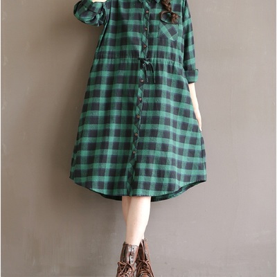 Plaid autumn dress