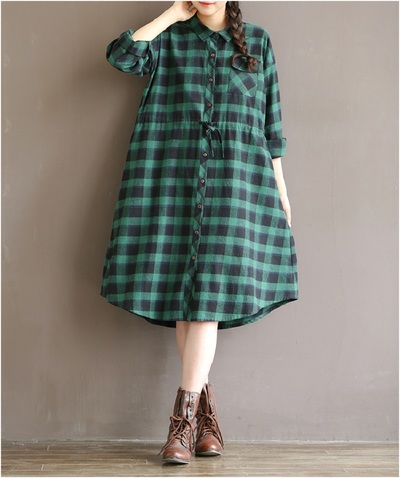 Plaid Autumn Dress