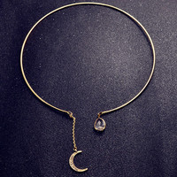Moon Stone Crystal Necklace - Thumbnail 1