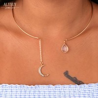 Moon Stone Crystal Necklace - Thumbnail 3