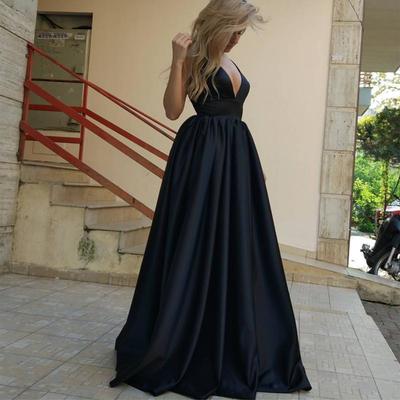 Z185 A-Line Custom Made Satin Sleeveless Charming Prom Dress,Prom Dresses