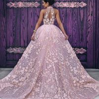 Luxurous Halter Long Wedding Dress Bridal Gowns - Thumbnail 1