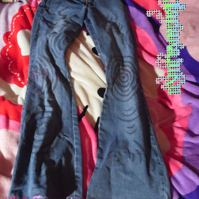 Lazer spiral glitter blue jeans sz. 1 - Thumbnail 4