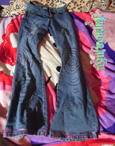 Lazer Spiral Glitter Blue Jeans Sz. 1