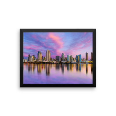 Framed san diego sunset