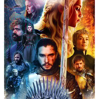 The son of ice and fire lithograph
