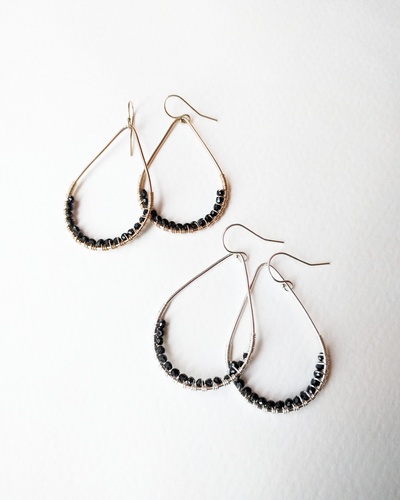 Teardrop Earrings - Onyx