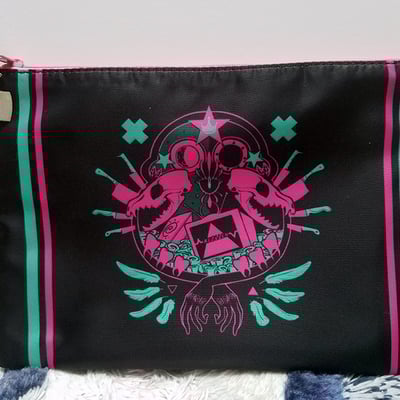 Spooky zipper bag (pink)