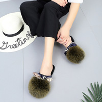 Fashion black bow tie flat shoes - Thumbnail 1