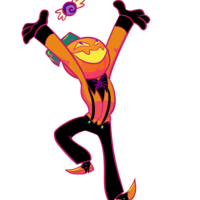 Pumpkin Head Sticker - Thumbnail 3