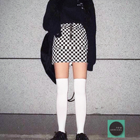 Free Shipping-90'S CHECKER SKIRT - Thumbnail 3
