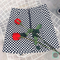 Free Shipping-90'S CHECKER SKIRT - Thumbnail 4