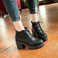 UP Black Martin Boots - Thumbnail 1