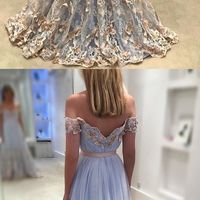 Long prom dress, off the shoulder prom dress, unique prom dress, new arrival prom dress, formal prom dress, evening praty dress, PD15420 - Thumbnail 1