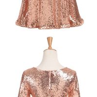 Sequin bridesmaid dress, two piece bridesmaid dress, short sleeve bridesmaid dress, long bridesmaid dress, mermaid bridesmaid dress, PD15254 - Thumbnail 1