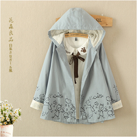 Mori girl cape style fall jacket - Thumbnail 4