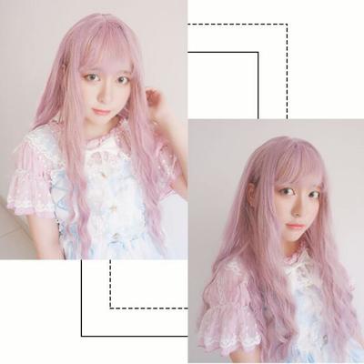 Light purple cosplay curly wig
