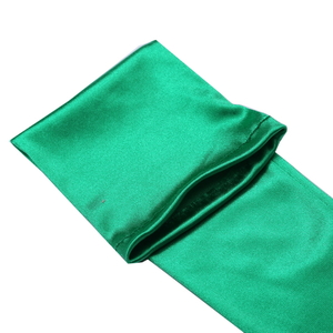 Green Long Satin Elegant Vintage Opera Party Gloves-Fierce Emerald  - Thumbnail 3