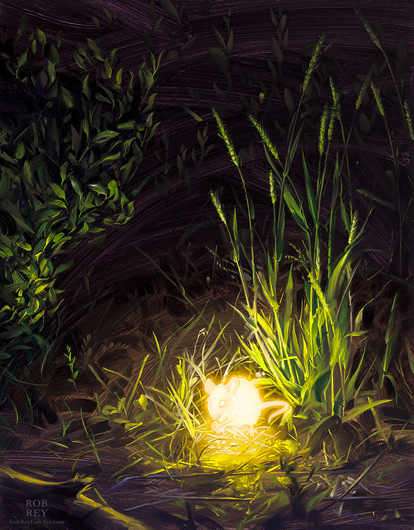 Bioluminescence VI - Print of original oil painting