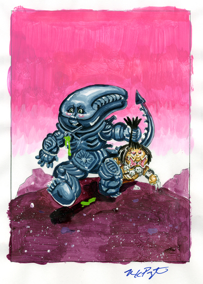 GINA Morph / Alien AILEEN Color Rough - Horrorible Kids Series 2 2017