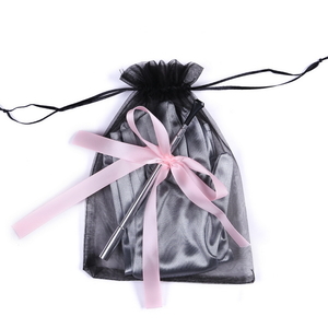 Silver Extendable Cigarette Holder and Long Satin Glove Costume Accessory Set - Thumbnail 4