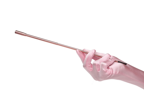 Baby Pink Extendable Cigarette Holder and Long Satin Glove Costume Accessory Set