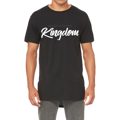 Kingdom long hem tee black (unisex)