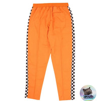 HIGH QUALITY SIDE CHECKER JOGGER PANTS IN ORANGE - Thumbnail 3