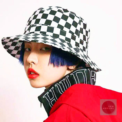 Free Shipping-HARAJUKU CHECKER BUCKET HAT