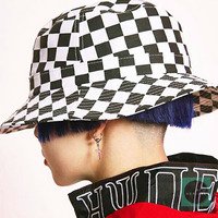 Free Shipping-HARAJUKU CHECKER BUCKET HAT - Thumbnail 1