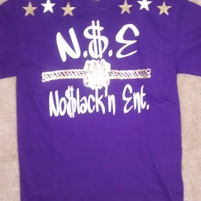 N$e no$lacknent. (royalpurple,white&galaxygold) t-shirt.