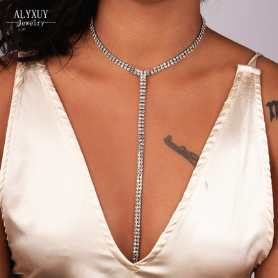 Gorgeous rhinestone chain statement necklace - Thumbnail 5