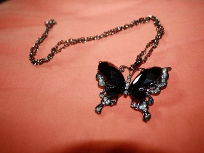 Black Butterfly Necklace