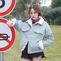 Corduroy pastel woolen jacket - Thumbnail 2